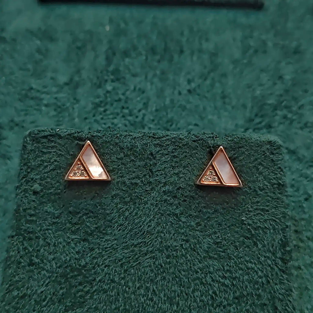 925 Silver Rose Gold Earrings