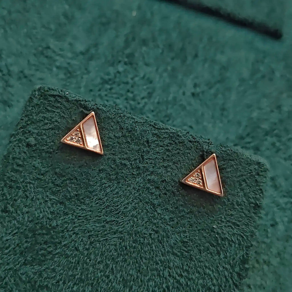 925 Silver Rose Gold Earrings
