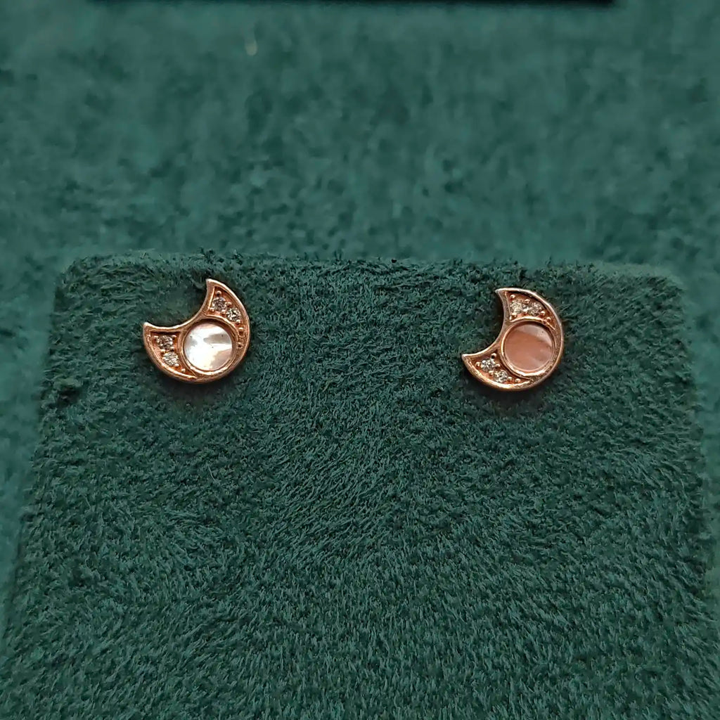 925 Silver Rose Gold Earrings