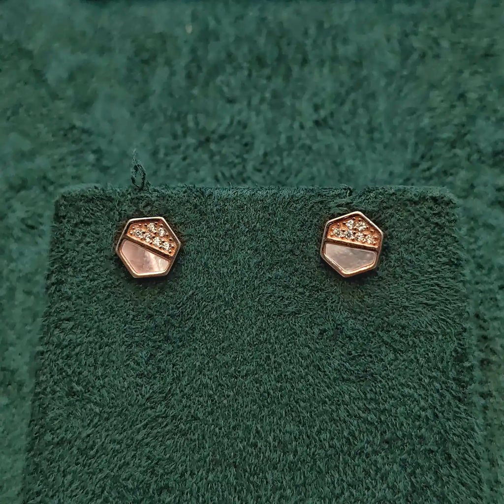 925 Silver Rose Gold Earrings