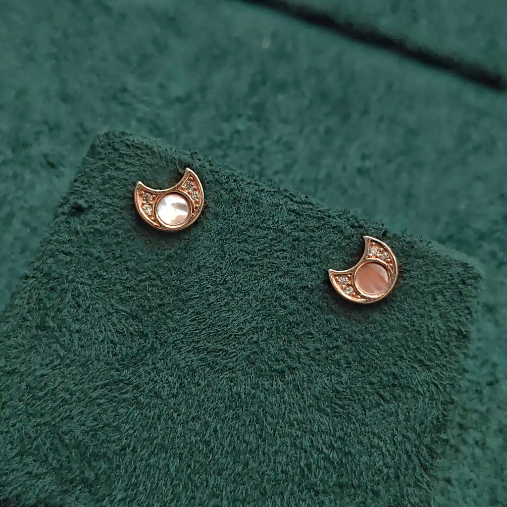 925 Silver Rose Gold Earrings