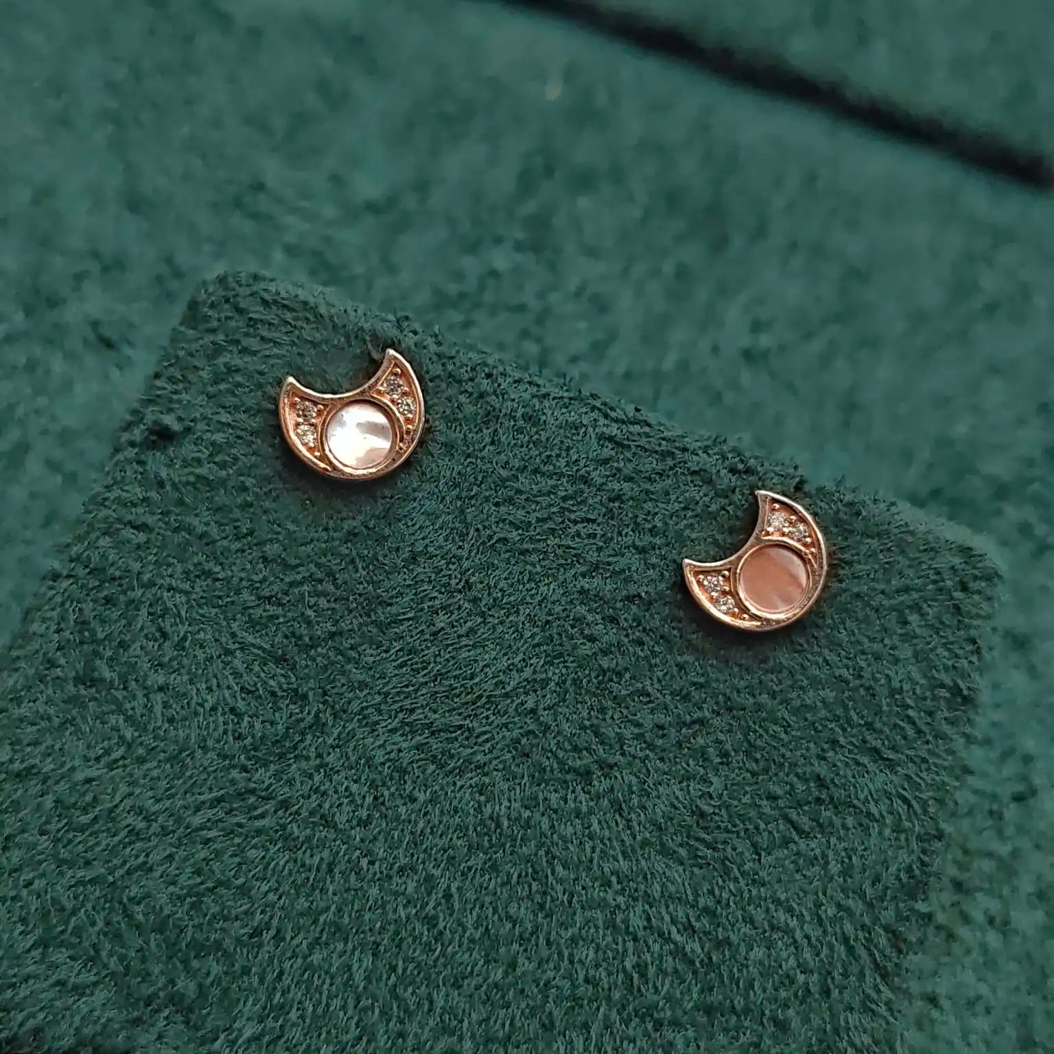 925 Silver Rose Gold Earrings