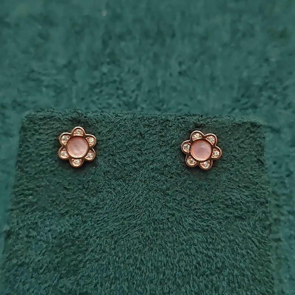 925 Silver Rose Gold Earrings