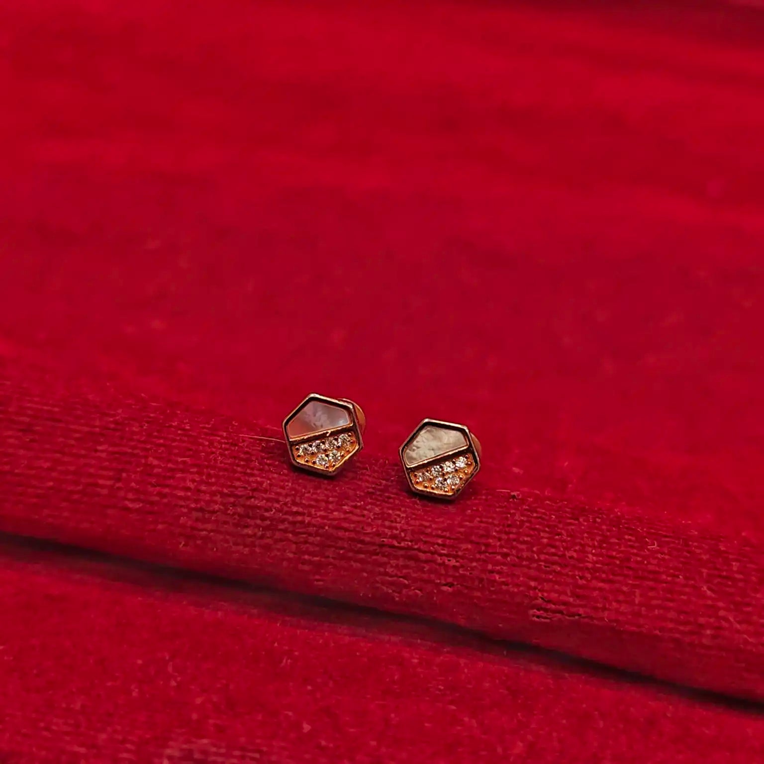 925 Silver Rose Gold Earrings