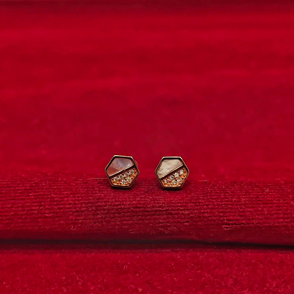 925 Silver Rose Gold Earrings