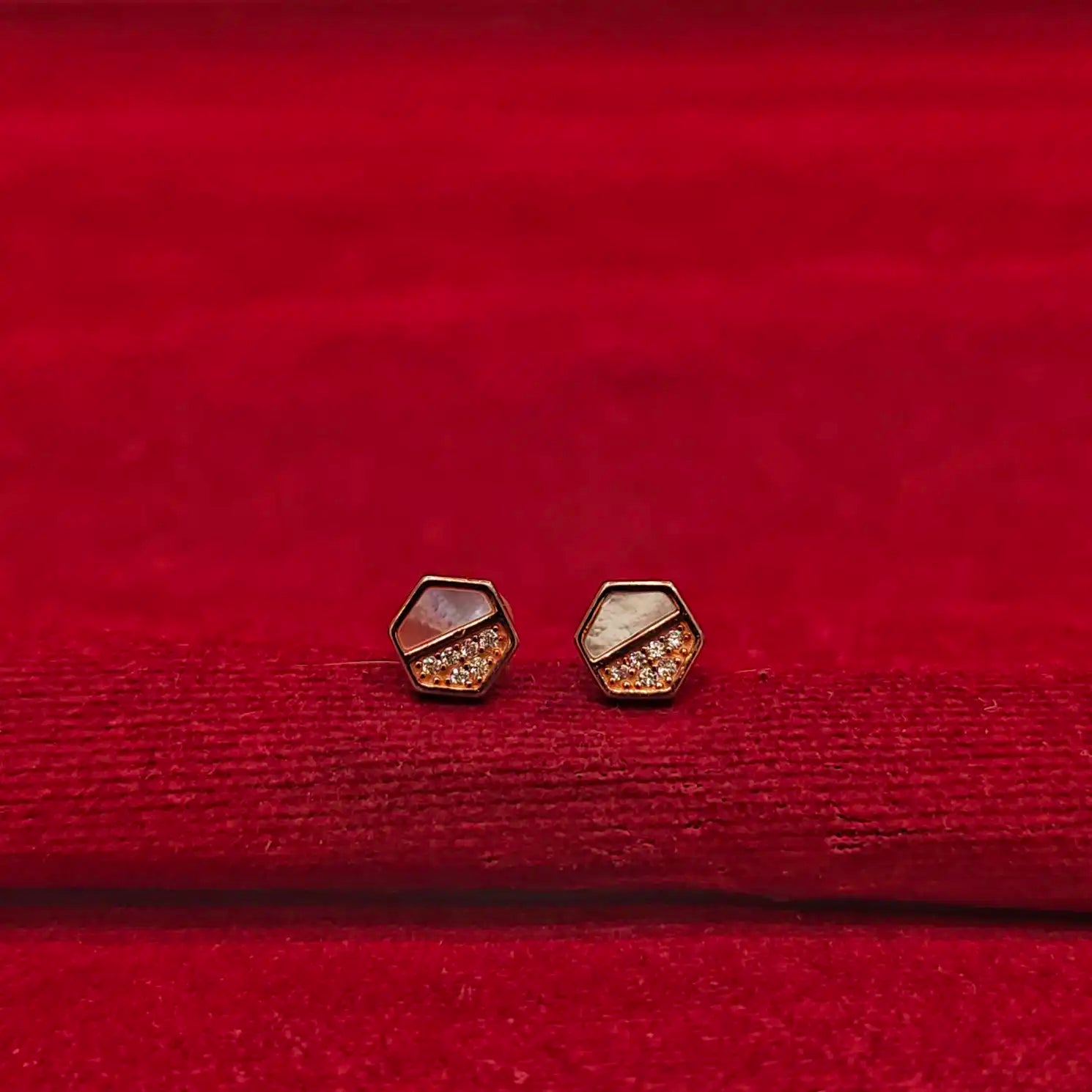 925 Silver Rose Gold Earrings