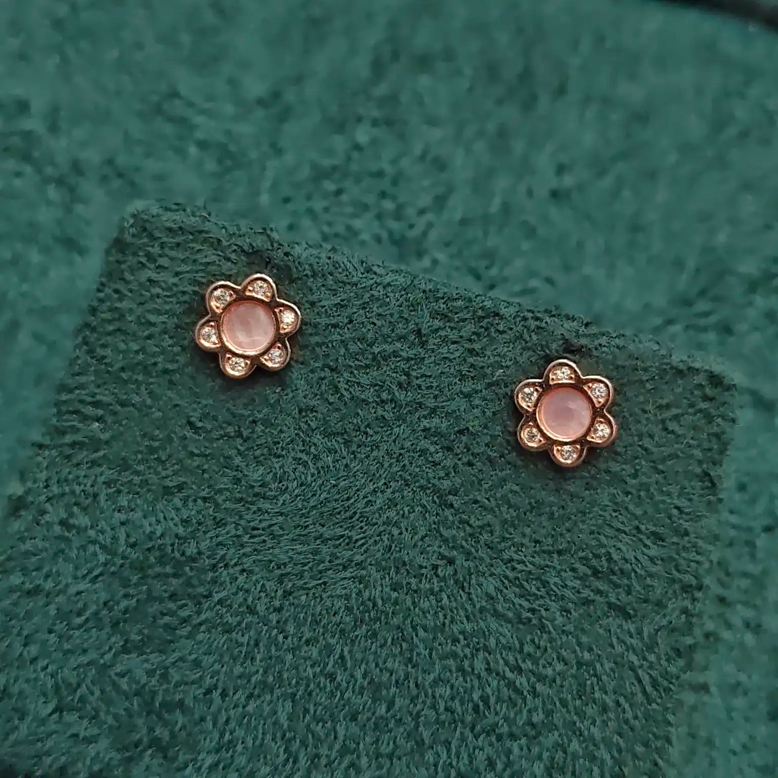 925 Silver Rose Gold Earrings