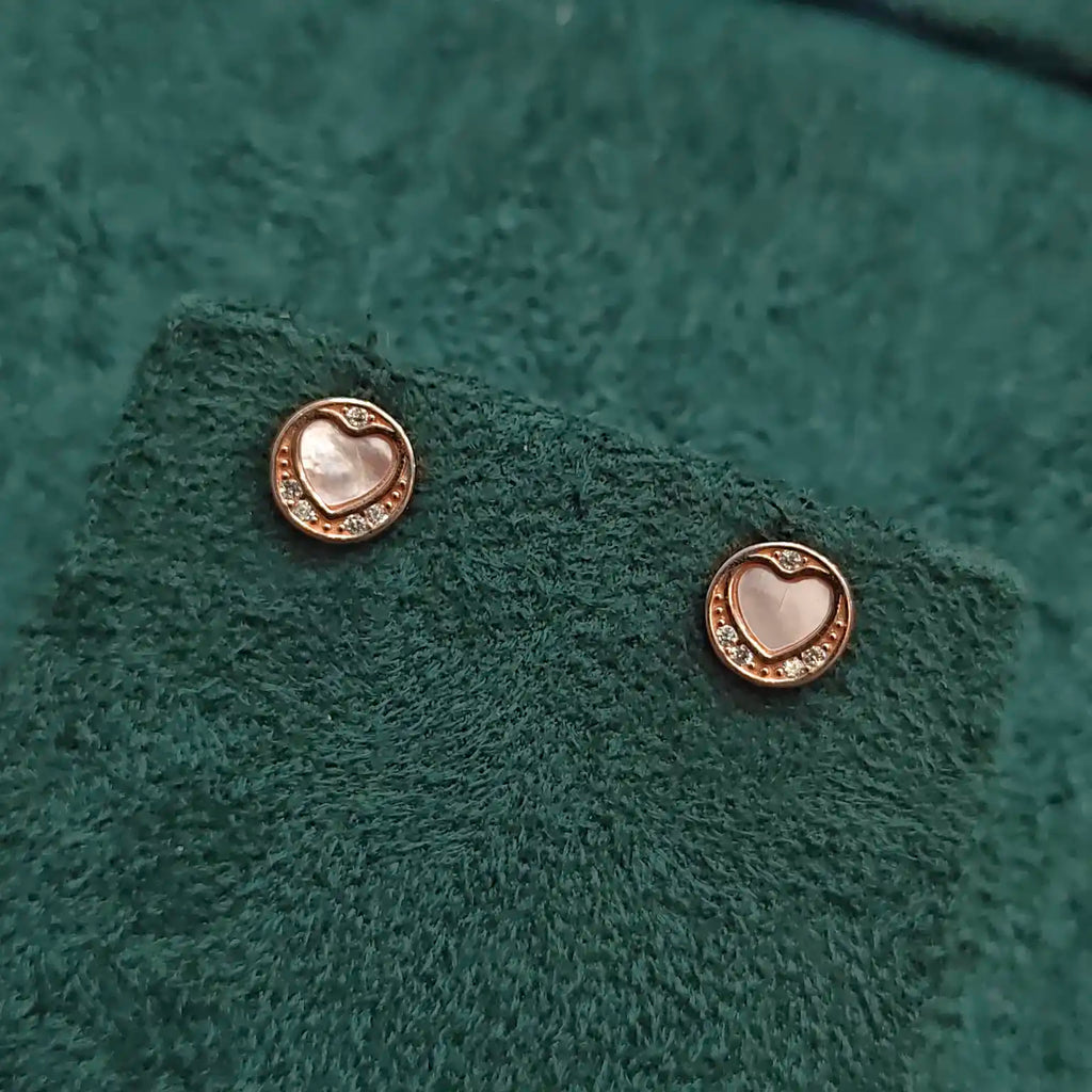 925 Silver Rose Gold Earrings