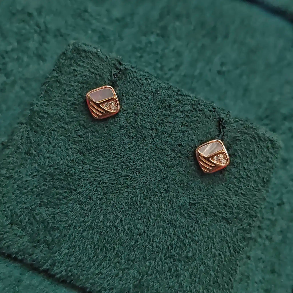 925 Silver Rose Gold Earrings