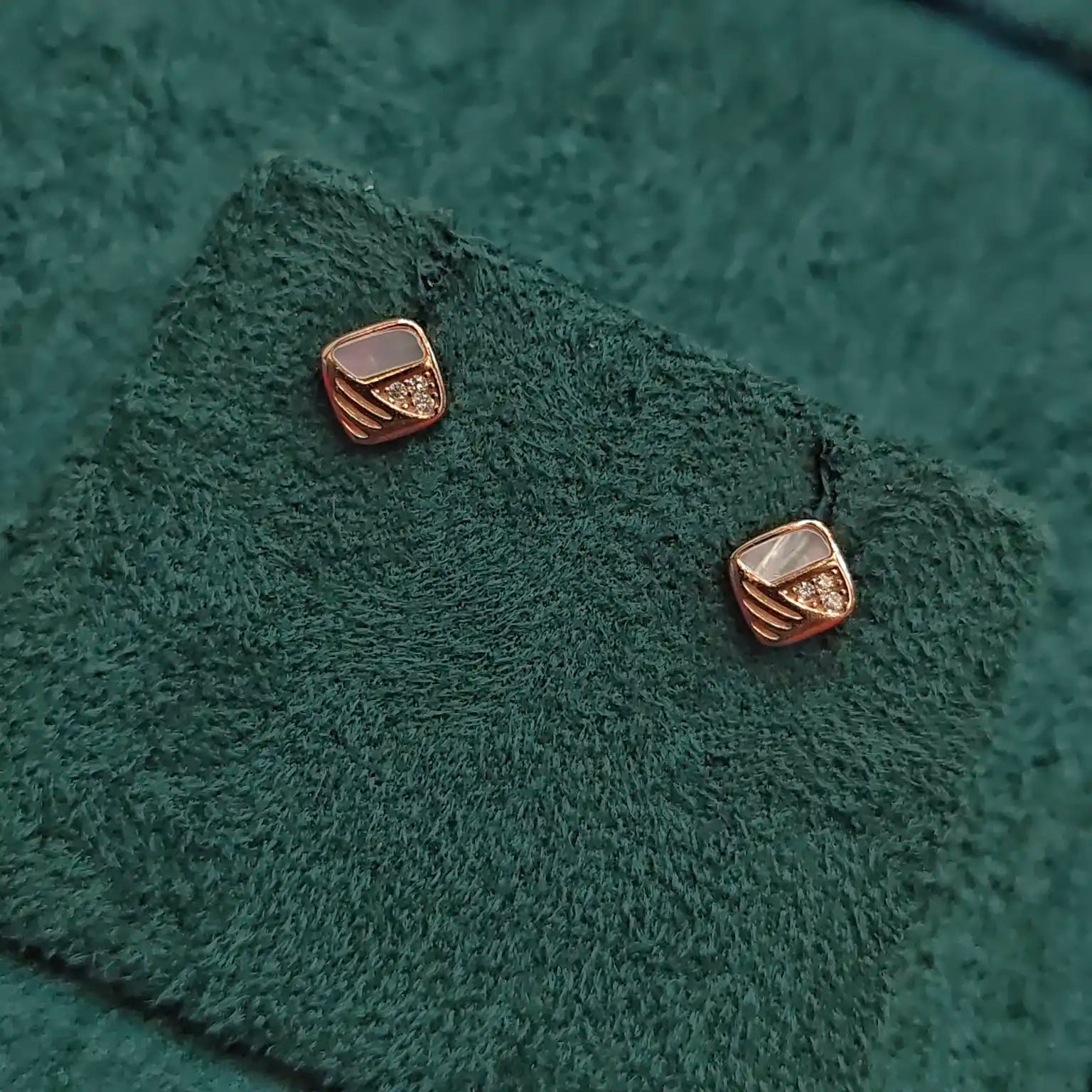 925 Silver Rose Gold Earrings