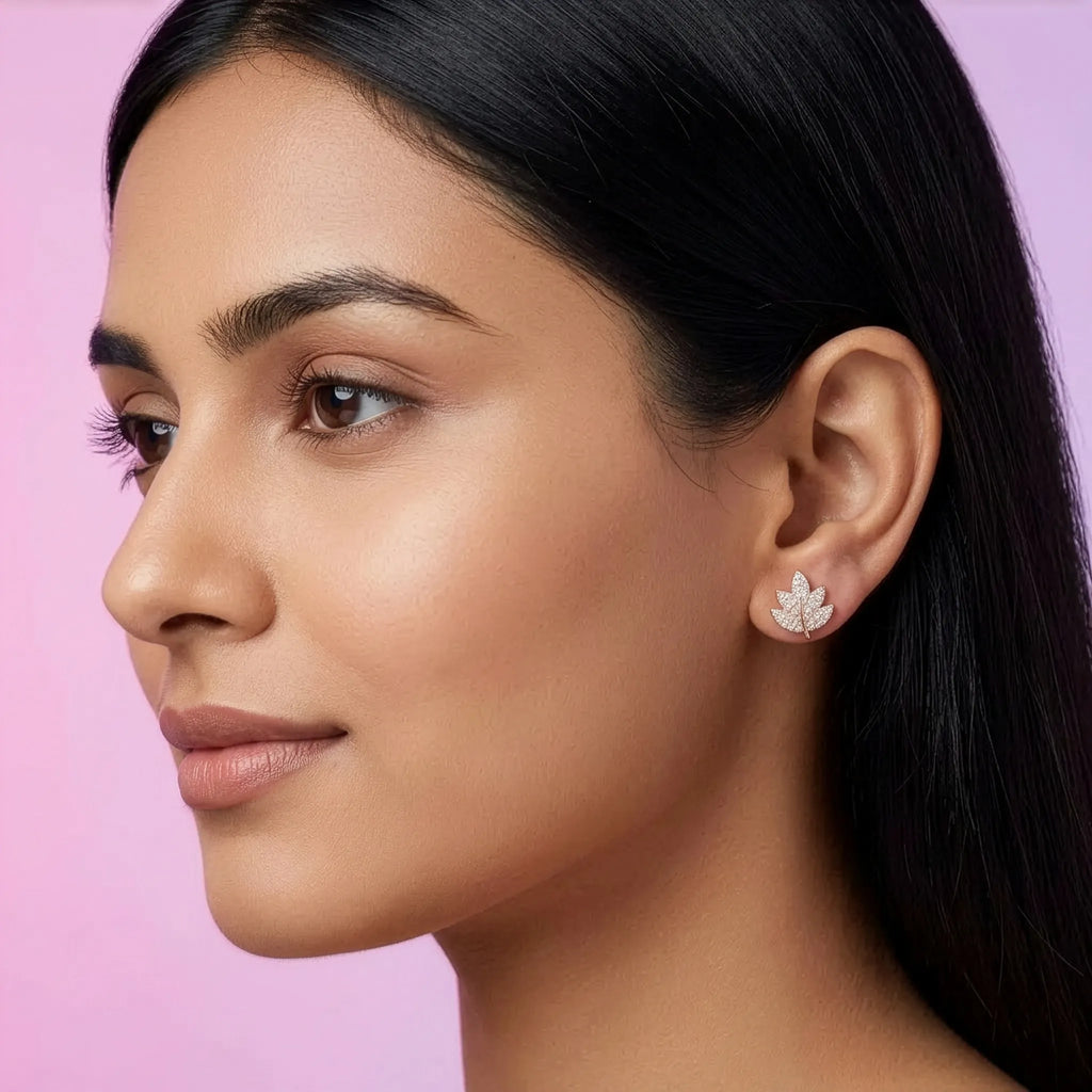 925 Silver Rose Gold Earrings