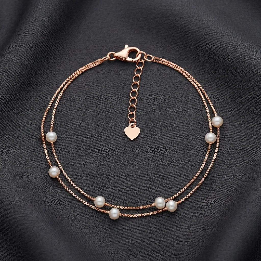 925 Silver Rose Gold Bracelet