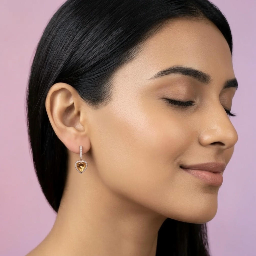 925 Silver Rose Gold Earrings