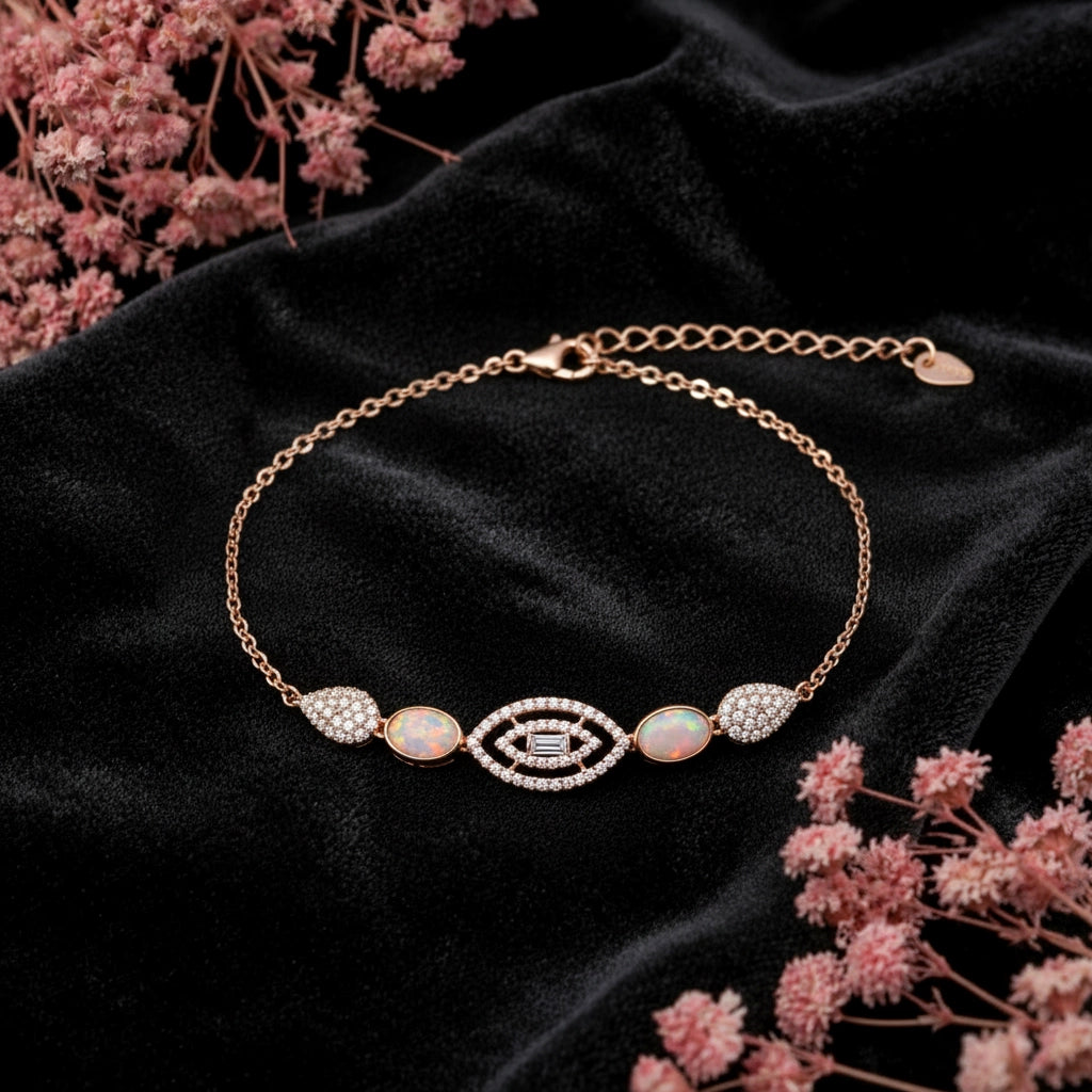 925 Silver Rose Gold Bracelet