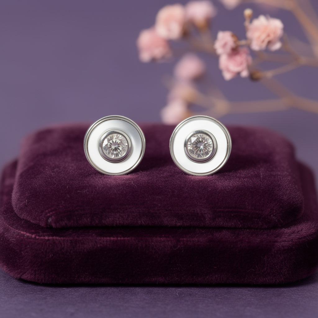925 Silver Rose Gold Earrings