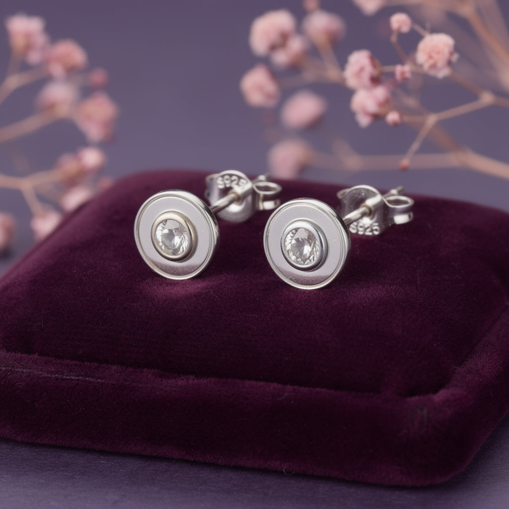 925 Silver Rose Gold Earrings