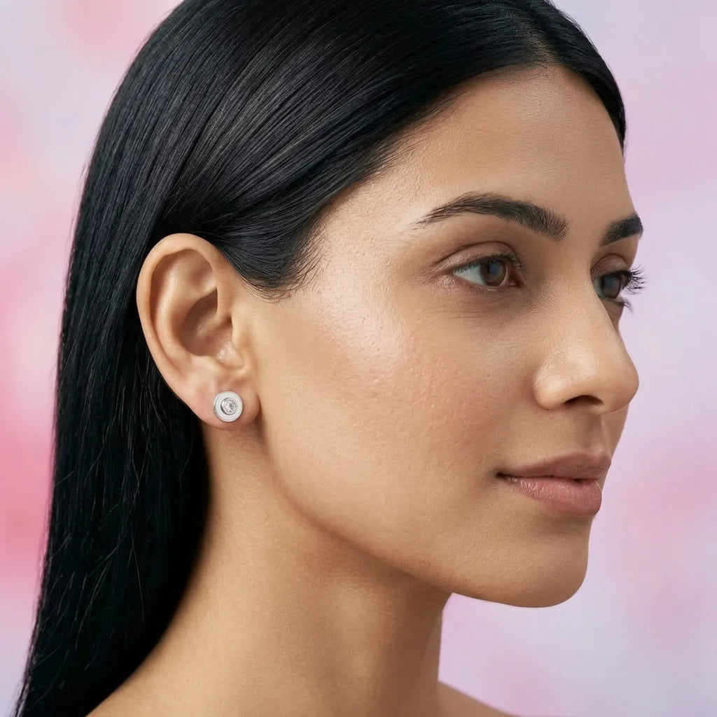 925 Silver Rose Gold Earrings
