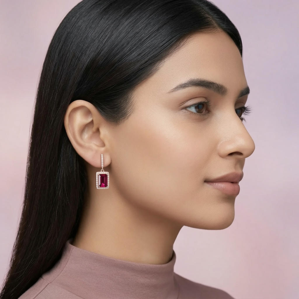 925 Silver Rose Gold Earrings