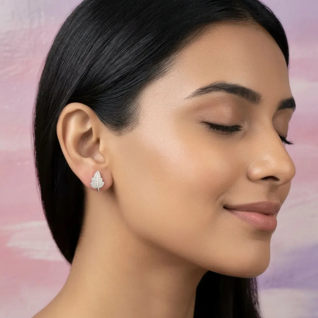 925 Silver Rose Gold Earrings