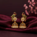 925 Silver Parrot Motif Gold Plated Earrings