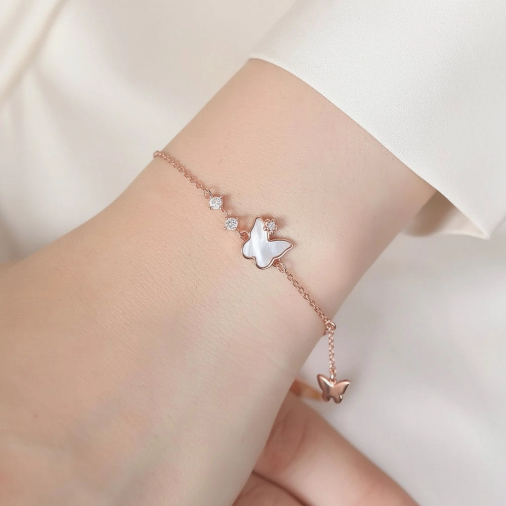 925 Silver Rose Gold Bracelet