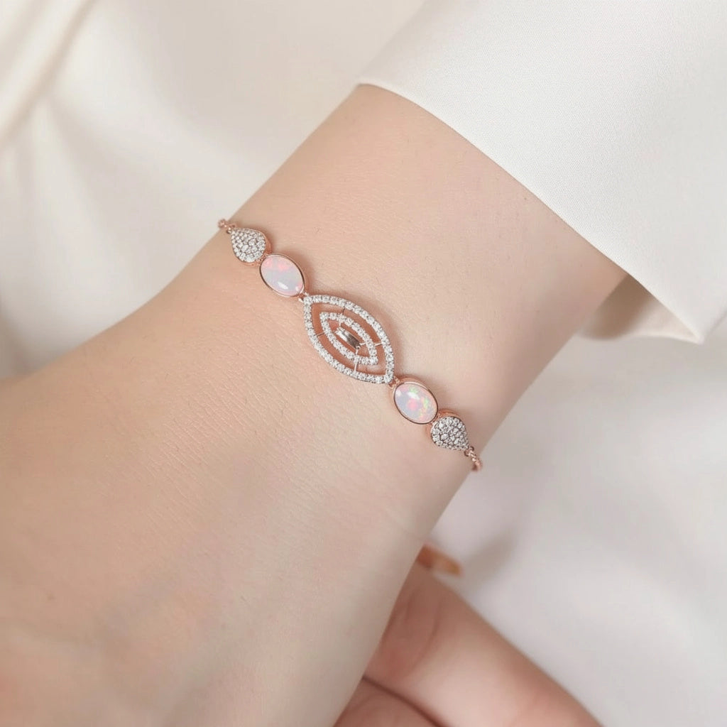 925 Silver Rose Gold Bracelet