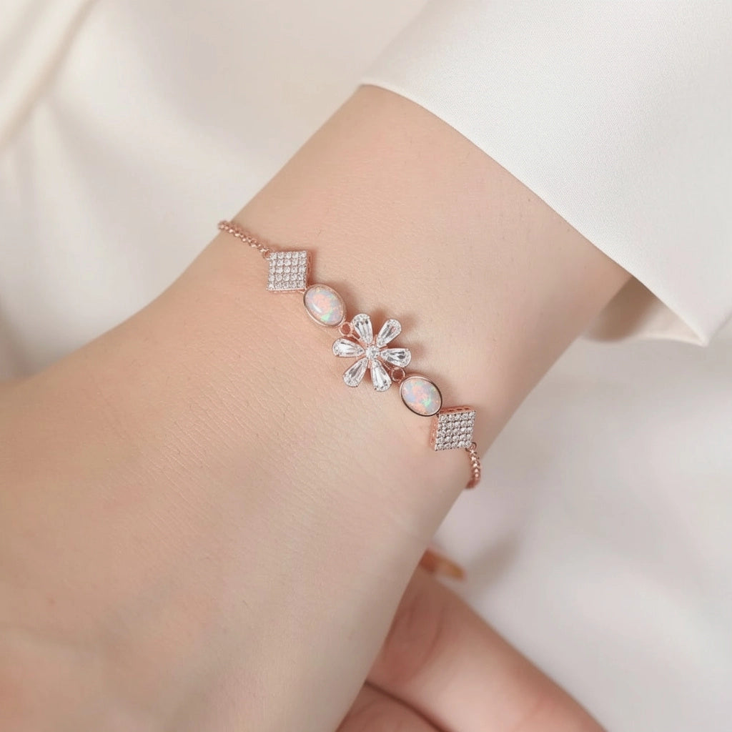 925 Silver Rose Gold Bracelet