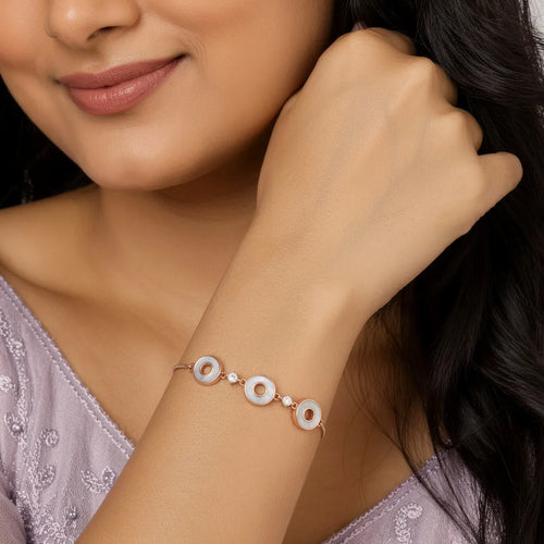 925 Silver Rose Gold Bracelet