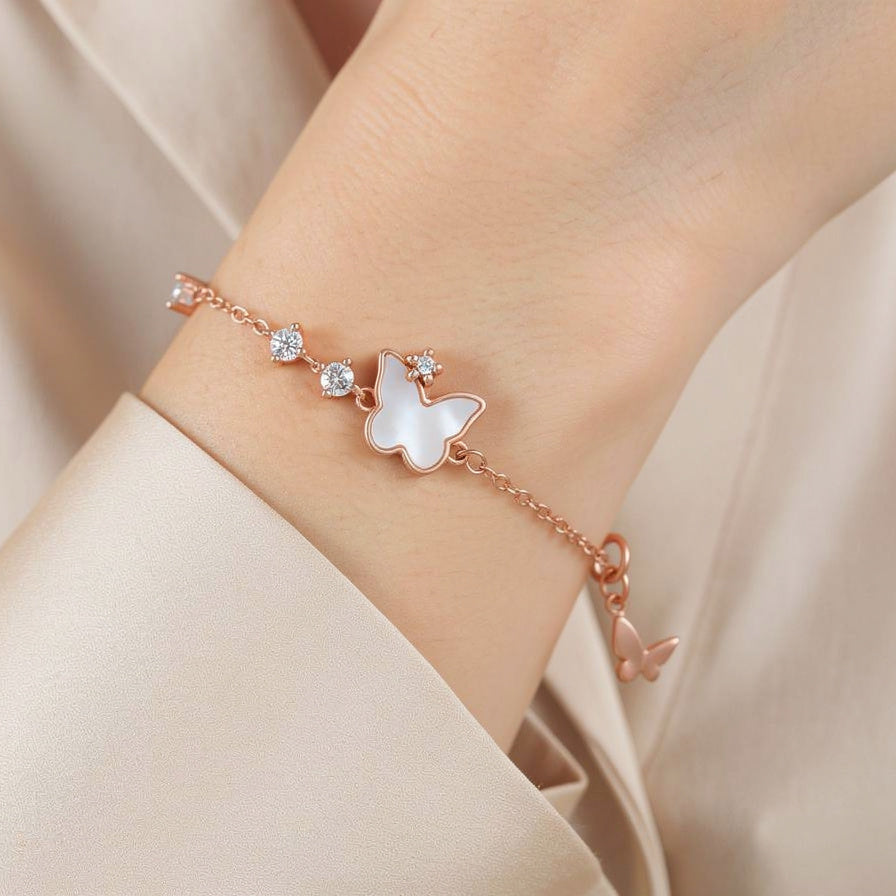 925 Silver Rose Gold Bracelet