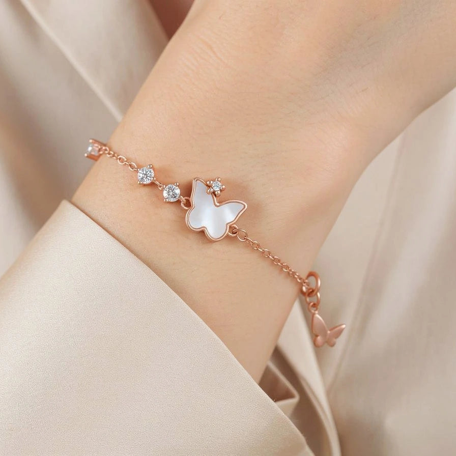 925 Silver Rose Gold Bracelet
