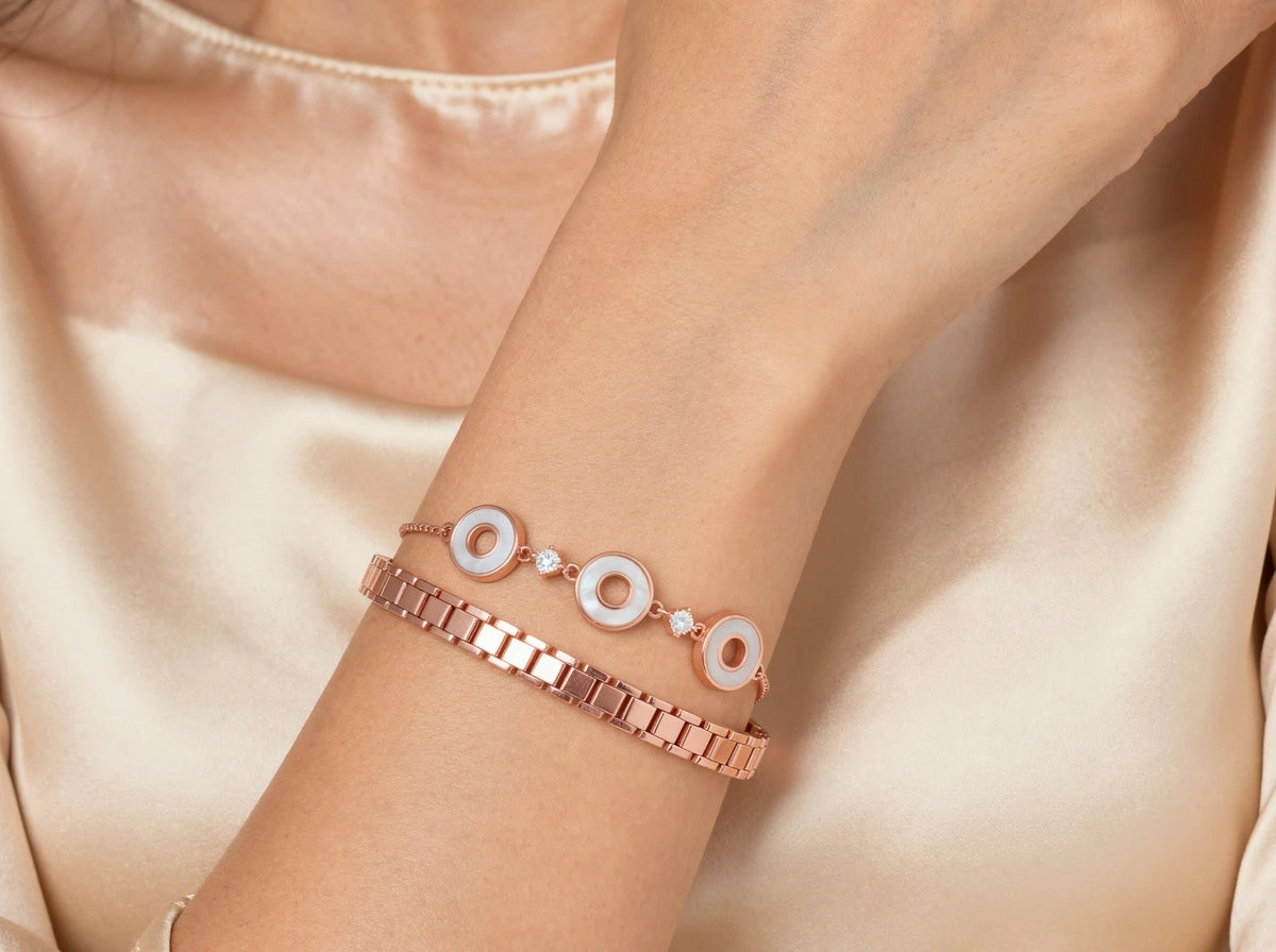 925 Silver Rose Gold Bracelet
