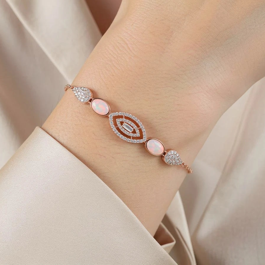 925 Silver Rose Gold Bracelet