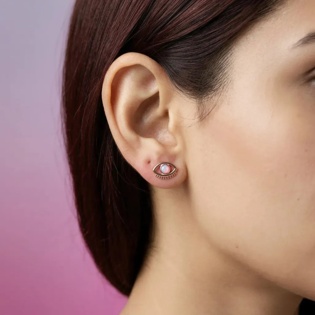 925 Silver Rose Gold Earrings