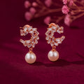 925 Silver Rose Gold Earrings