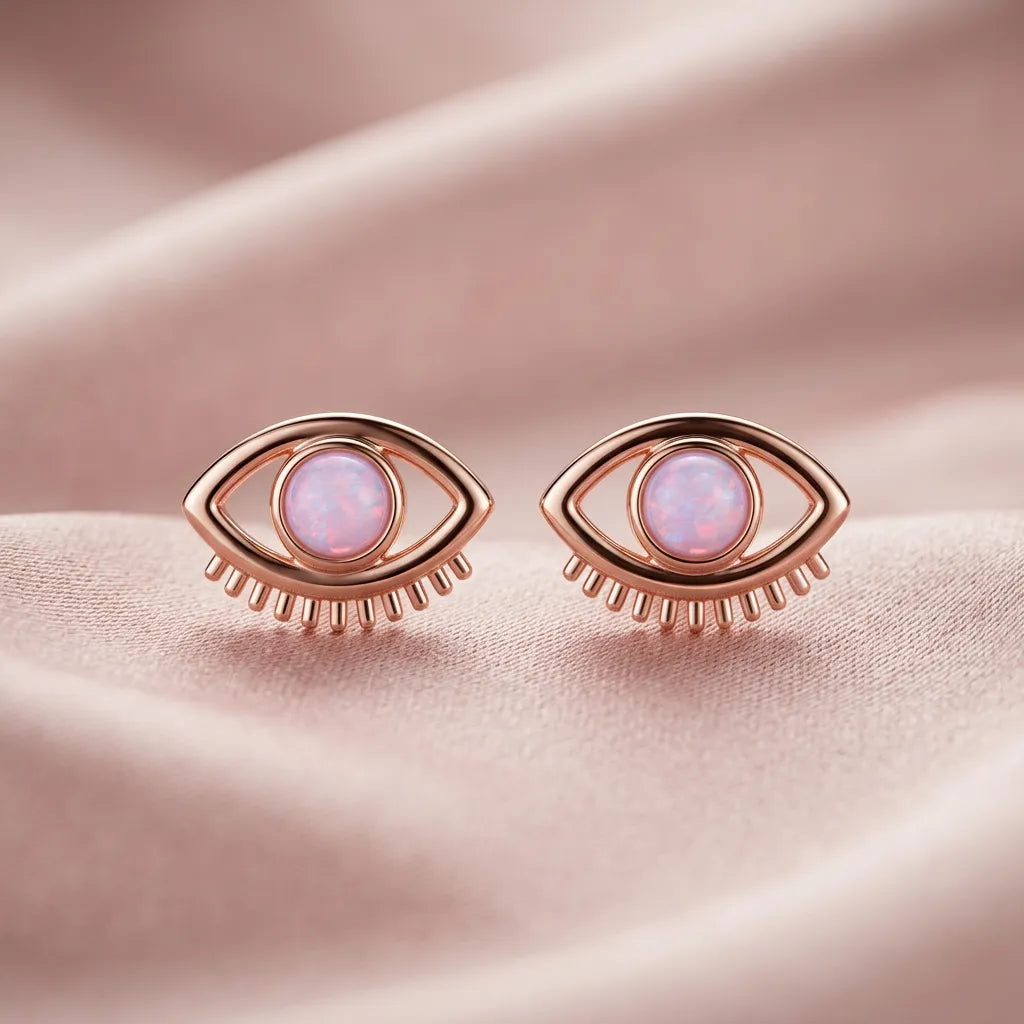925 Silver Rose Gold Earrings