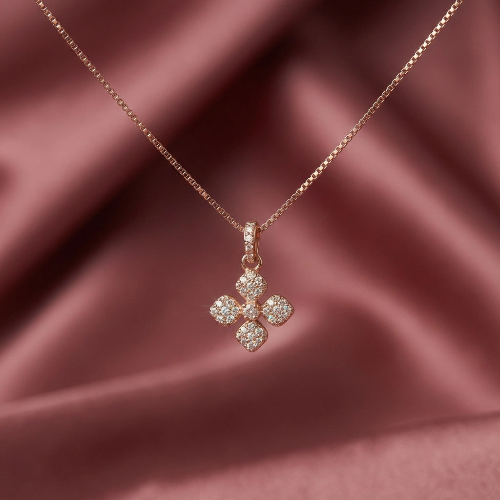 Silver Cluster Clove Necklace