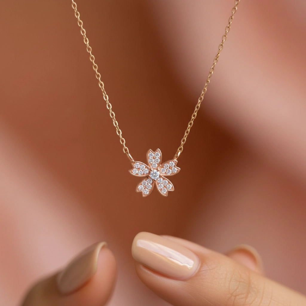 Silver Flower Necklace