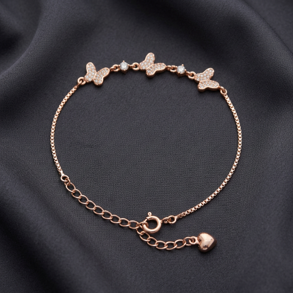 925 Silver Rose Gold Bracelet