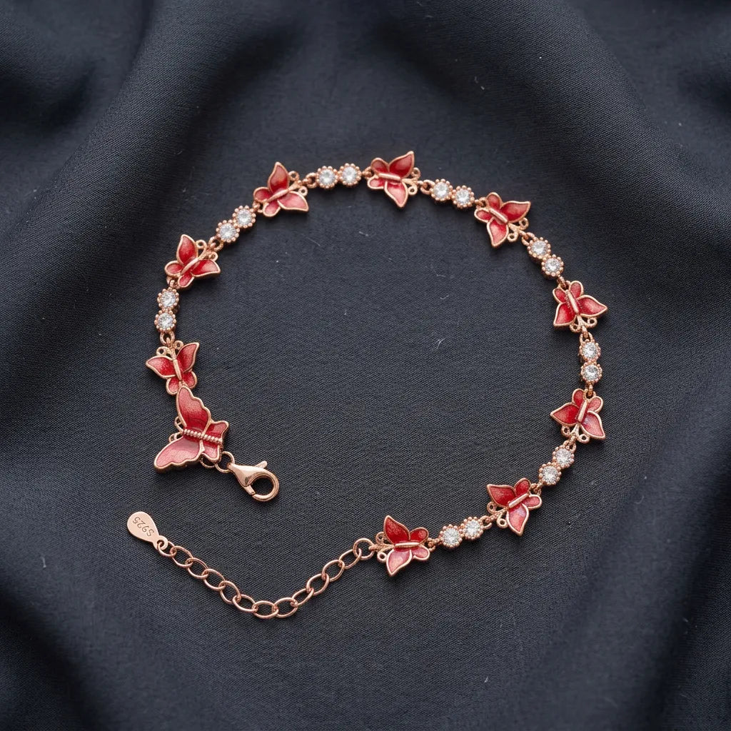 925 Silver Rose Gold Bracelet