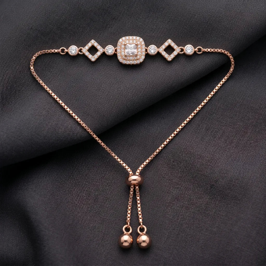 925 Silver Rose Gold Bracelet