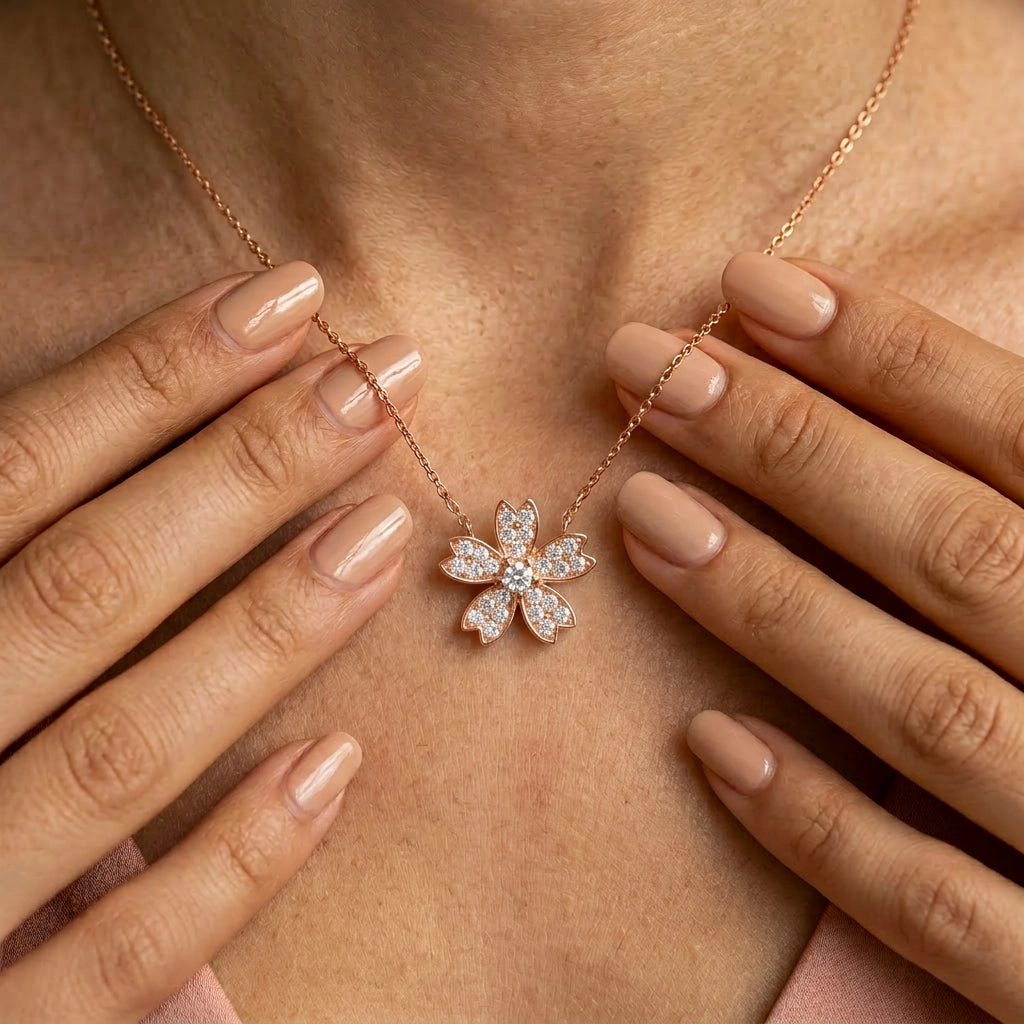 Silver Flower Necklace