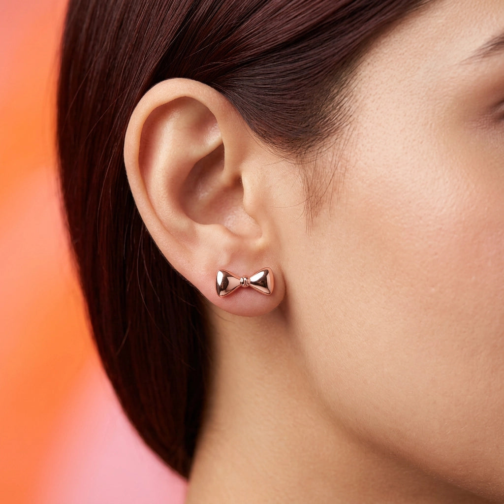 925 Silver Rose Gold Earrings