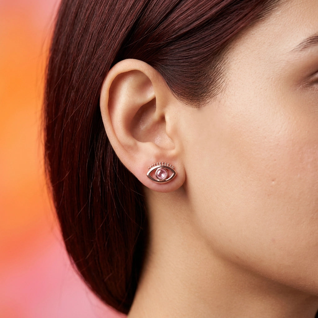925 Silver Rose Gold Earrings