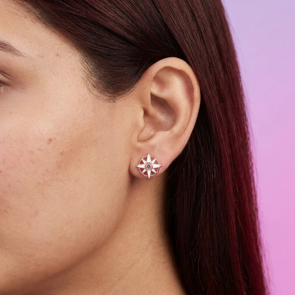 925 Silver Rose Gold Earrings