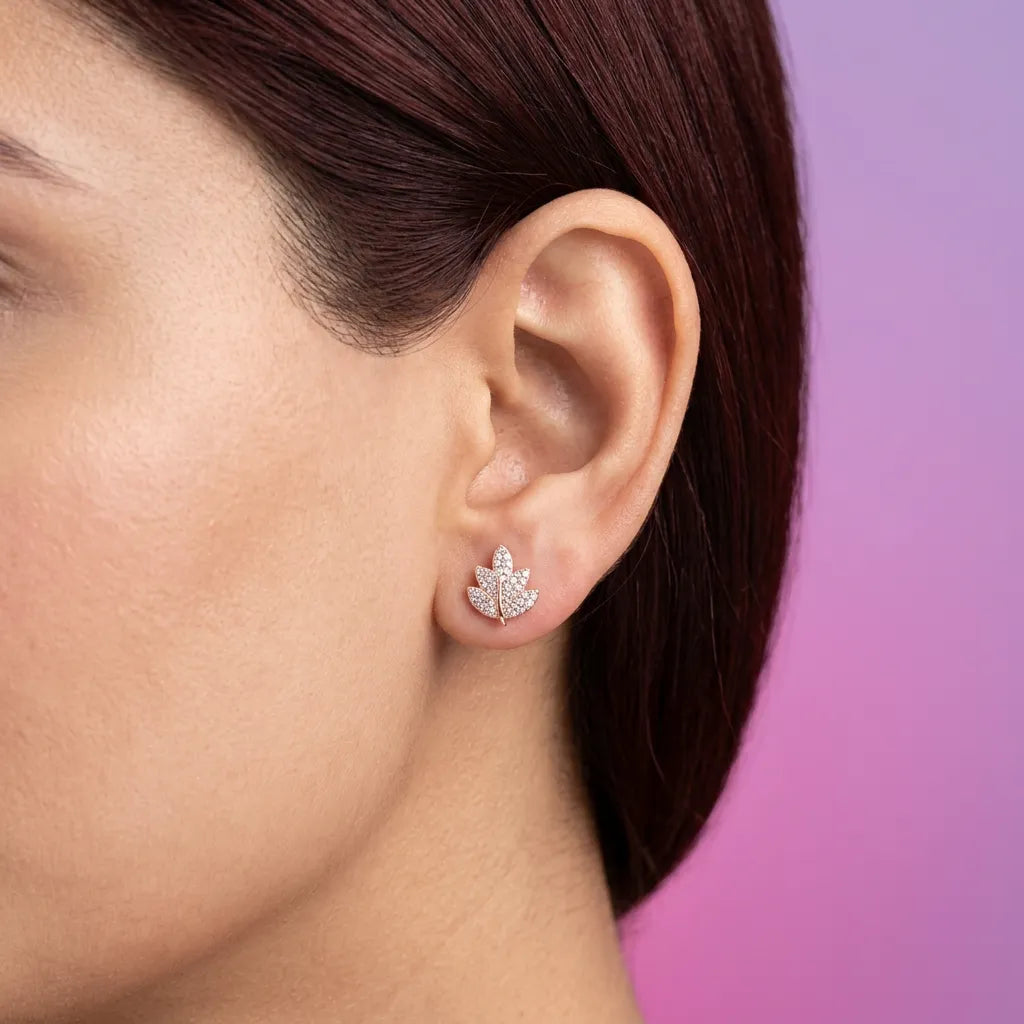 925 Silver Rose Gold Earrings