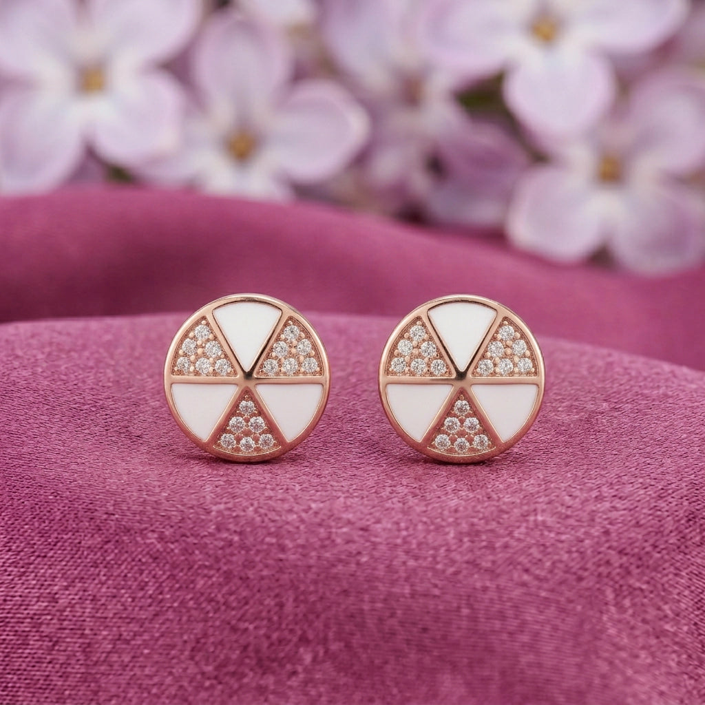 925 Silver Rose Gold Earrings