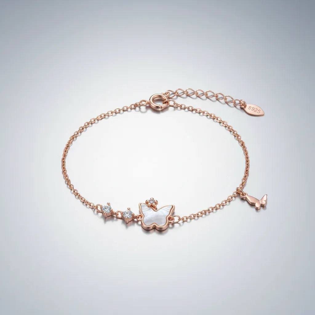 925 Silver Rose Gold Bracelet