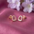 925 Silver Rose Gold Earrings