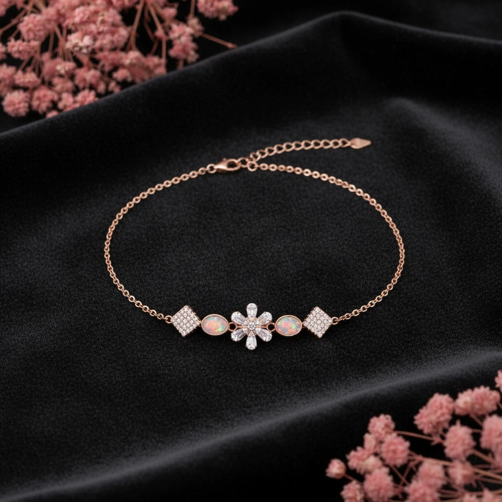 925 Silver Rose Gold Bracelet