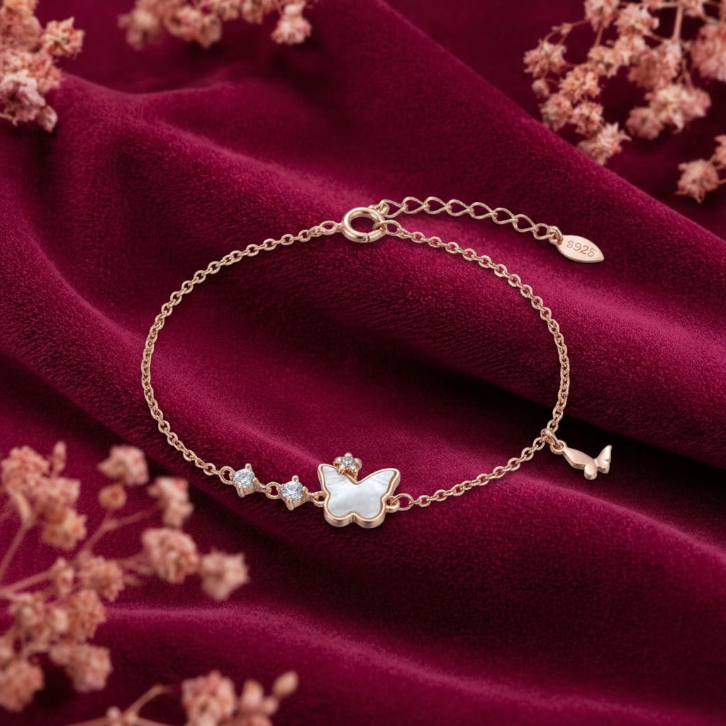925 Silver Rose Gold Bracelet